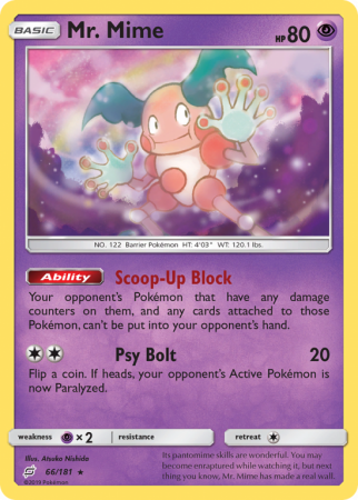Mr. Mime 66/181 Sun & Moon Team Up