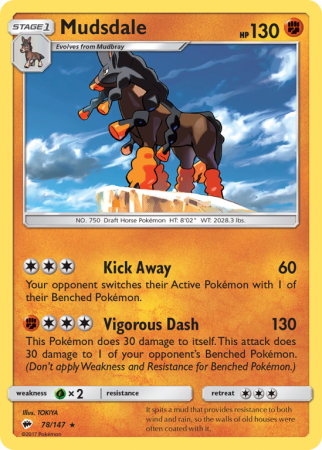 Mudsdale 78/147 Sun & Moon Burning Shadows