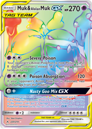 Muk & Alolan Muk-GX 220/214 Sun & Moon Unbroken Bonds