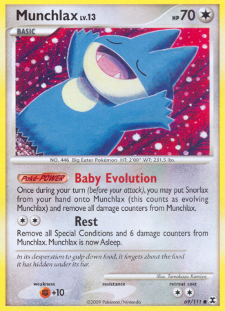 Munchlax 69/111 Platinum Rising Rivals
