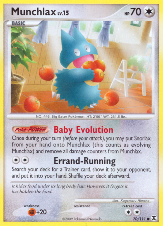 Munchlax 70/111 Platinum Rising Rivals