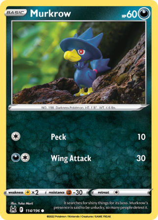 Murkrow 114/196 Sword & Shield Lost Origin