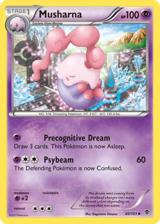 Musharna 40/101 Black & White Plasma Blast