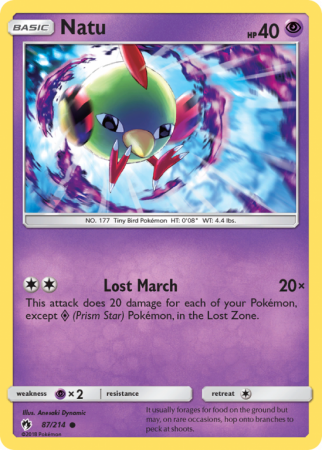Natu 87/214 Sun & Moon Lost Thunder