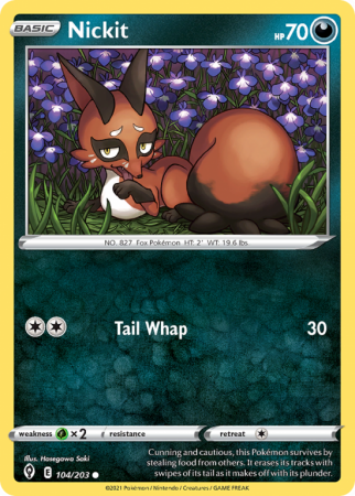 Nickit 104/203 Sword & Shield Evolving Skies