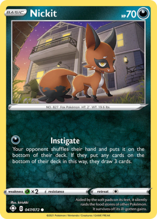 Nickit 47/72 Sword & Shield Shining Fates