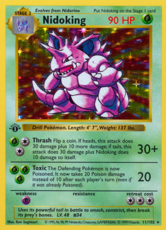 Nidoking 11/102 Base Base Set