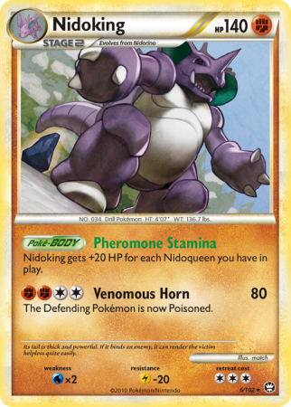 Nidoking 6/102 HeartGold & SoulSilver HS—Triumphant