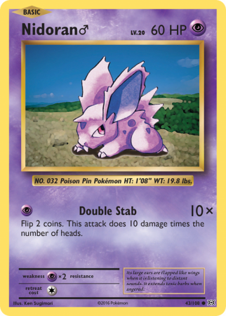 Nidoran ♂ 43/108 XY Evolutions