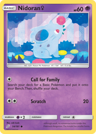 Nidoran ♀ 54/181 Sun & Moon Team Up