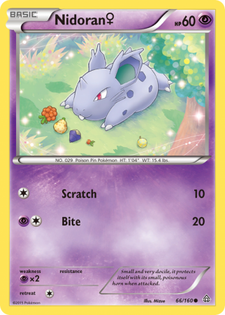 Nidoran ♀ 66/160 XY Primal Clash