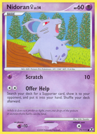 Nidoran ♀ 71/111 Platinum Rising Rivals