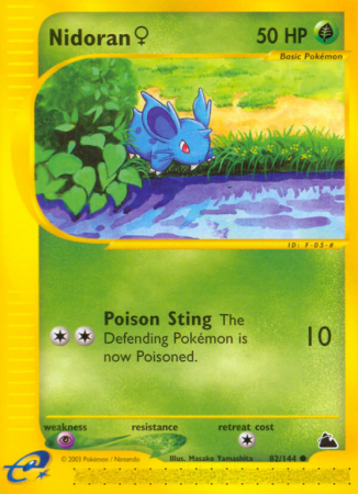 Nidoran ♀ 82/182 E-Card Skyridge