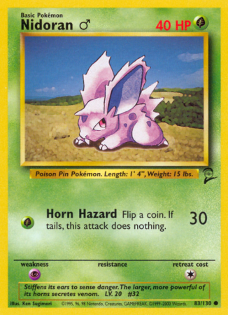 Nidoran ♂ 83/130 Base Base Set 2