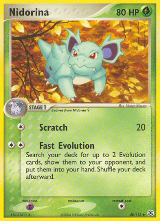 Nidorina 40/112 EX FireRed & LeafGreen