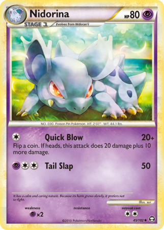 Nidorina 45/102 HeartGold & SoulSilver HS—Triumphant