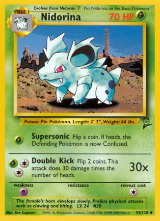 Nidorina 53/130 Base Base Set 2
