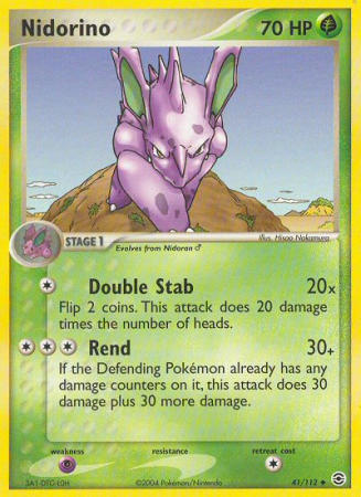 Nidorino 41/112 EX FireRed & LeafGreen