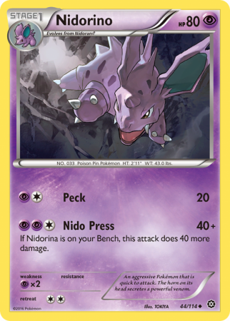 Nidorino 44/114 XY Steam Siege