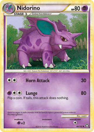 Nidorino 46/102 HeartGold & SoulSilver HS—Triumphant