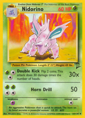 Nidorino 54/130 Base Base Set 2