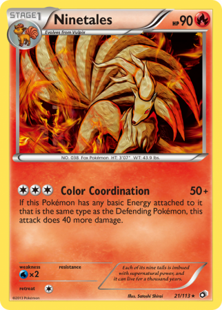 Ninetales 21/113 Black & White Legendary Treasures