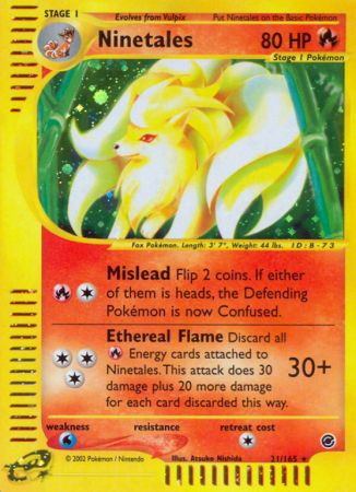 Ninetales 21/165 E-Card Expedition Base Set