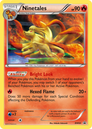 Ninetales BW66/101 Black & White BW Black Star Promos