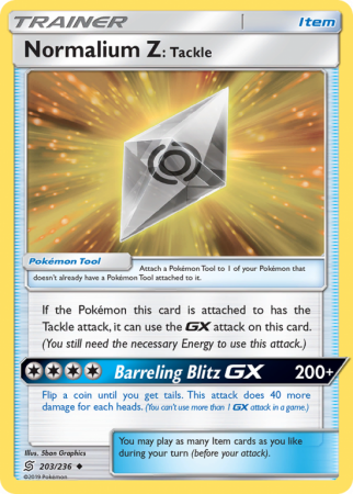 Normalium Z: Tackle 203/236 Sun & Moon Unified Minds
