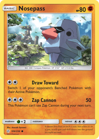 Nosepass 106/236 Sun & Moon Cosmic Eclipse