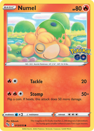 Numel 13/78 Sword & Shield Pokémon GO