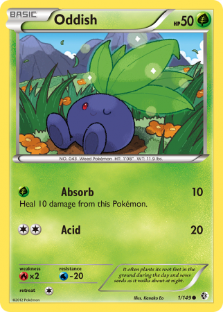 Oddish 1/149 Black & White Boundaries Crossed