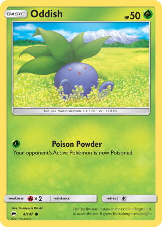Oddish 4/147 Sun & Moon Burning Shadows