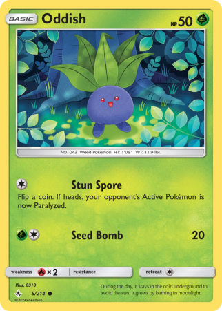 Oddish 5/214 Sun & Moon Unbroken Bonds