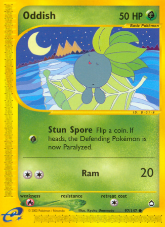 Oddish 97/186 E-Card Aquapolis