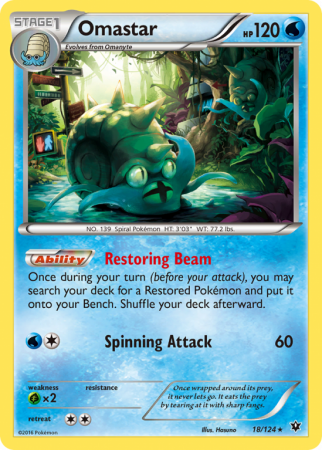 Omastar 18/124 XY Fates Collide