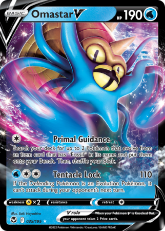 Omastar V 35/195 Sword & Shield Silver Tempest