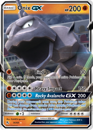 Onix-GX 36/68 Sun & Moon Hidden Fates