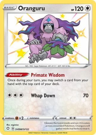 Oranguru SV098/122 Sword & Shield Shiny Vault