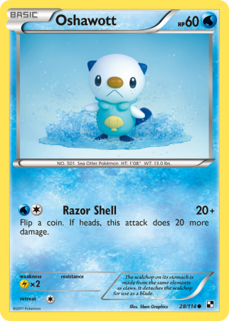 Oshawott 28/114 Black & White Black & White