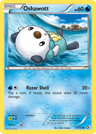 Oshawott 37/113 Black & White Legendary Treasures