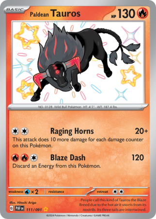Paldean Tauros 111/91