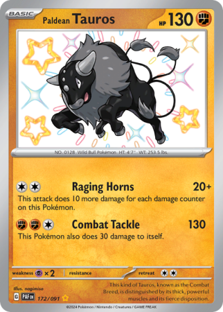 Paldean Tauros 172/91