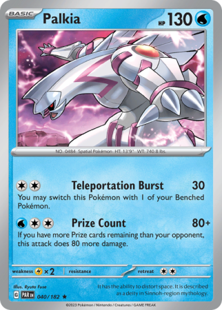Palkia 40/182 Scarlet & Violet Paradox Rift
