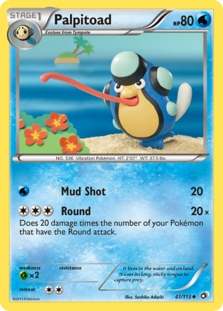 Palpitoad 41/113 Black & White Legendary Treasures