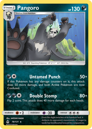 Pangoro 78/131 Sun & Moon Forbidden Light
