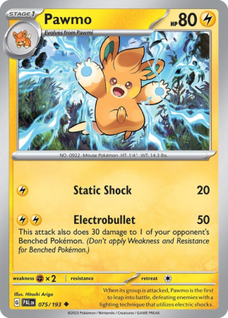 Pawmo 75/193 Scarlet & Violet Paldea Evolved