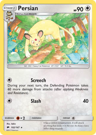 Persian 102/147 Sun & Moon Burning Shadows