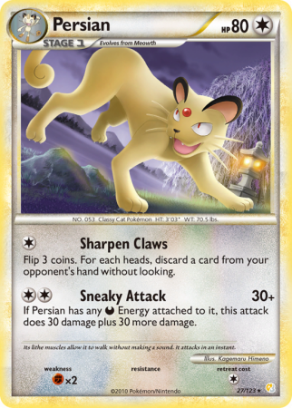 Persian 27/123 HeartGold & SoulSilver HeartGold & SoulSilver