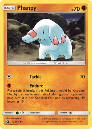 Phanpy 72/168 Sun & Moon Celestial Storm